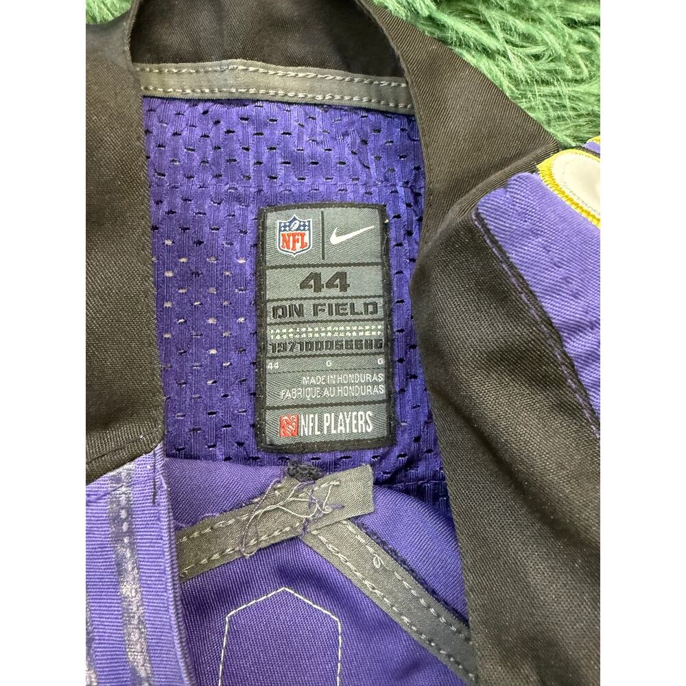Nike Baltimore Ravens Ray Lewis 52 Men's Large Purple | Black Jersey - Picture 8 of 9